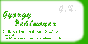 gyorgy mehlmauer business card